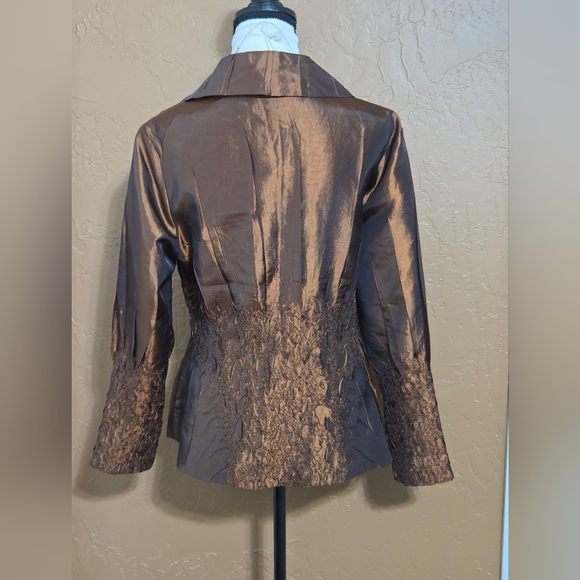 Jerry T Fancy Copper Jacket, Like New, Sz LG - Picture 2 of 4